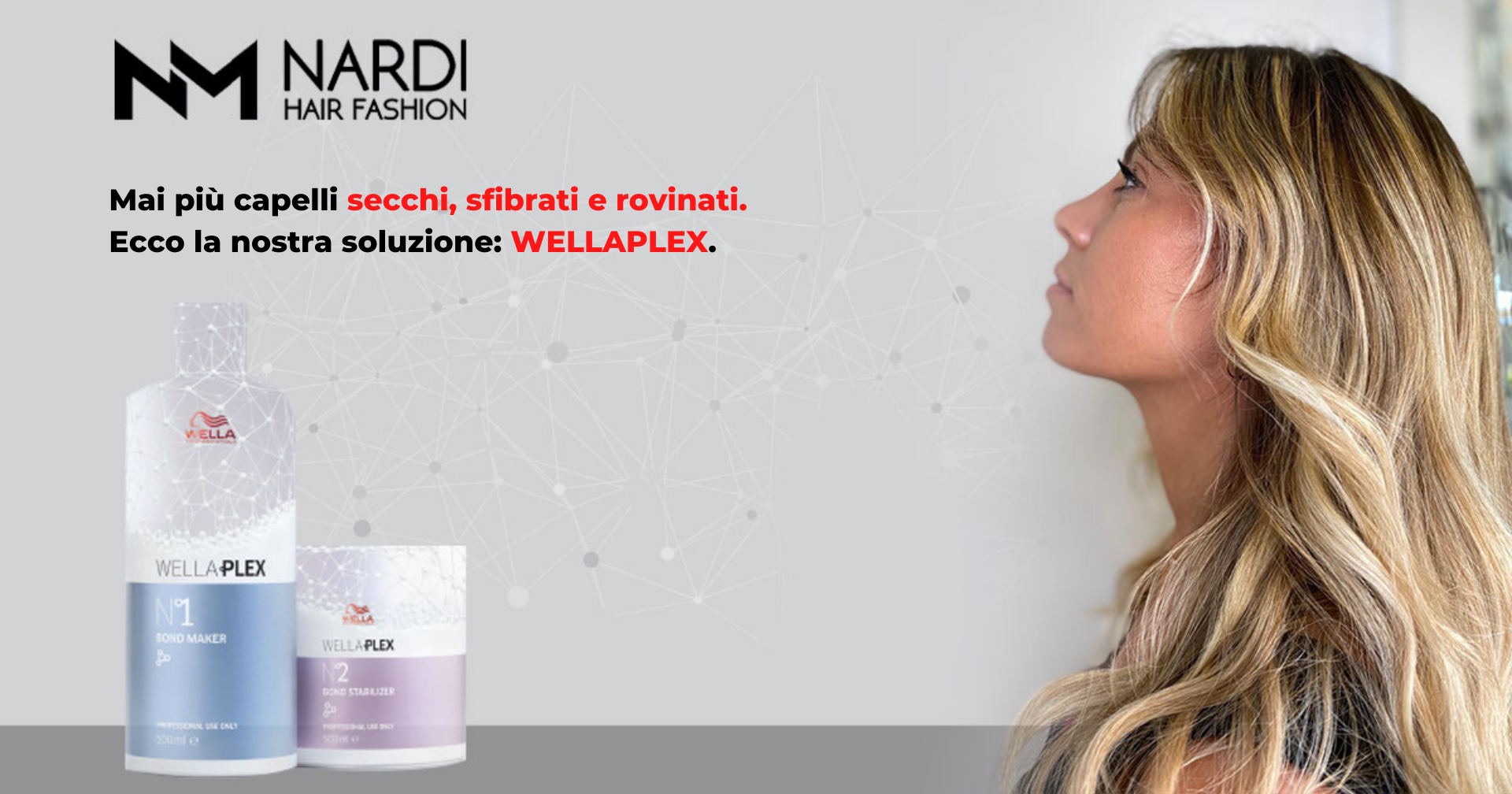 Mai più capelli secchi, sfibrati e rovinati. Ecco la nostra soluzione: WELLAPLEX.